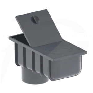 Osadnik/but PVC ⌀ 63 firmy KROP kolor grafit